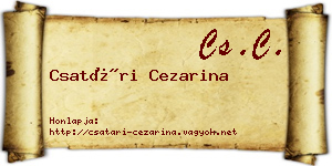Csatári Cezarina névjegykártya